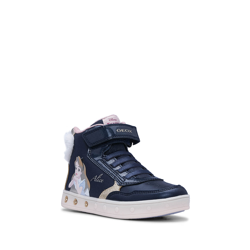 Sapatilha Casual Criança Pele Azul Marinho