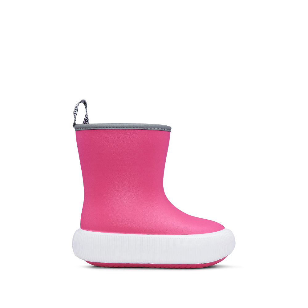 Bota Impermeável Criança Pele Sintética Fuxia