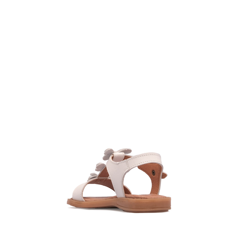 Sandália Salto Raso Criança Pele Branco