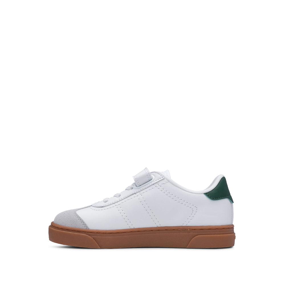 Sapatilha Casual Criança Pele Sintética Branco E Vermelho