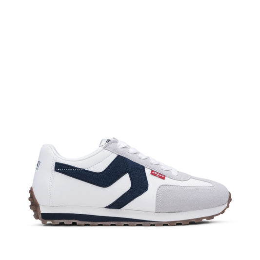 Sapatilha Casual Criança Pele Sintética Branco E Azul
