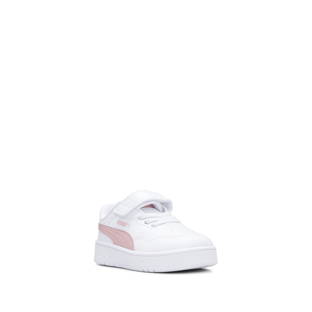 Sapatilha Casual Menina Pele Sintética Branco E Rosa