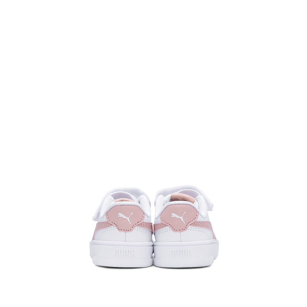 Sapatilha Casual Menina Pele Sintética Branco E Rosa