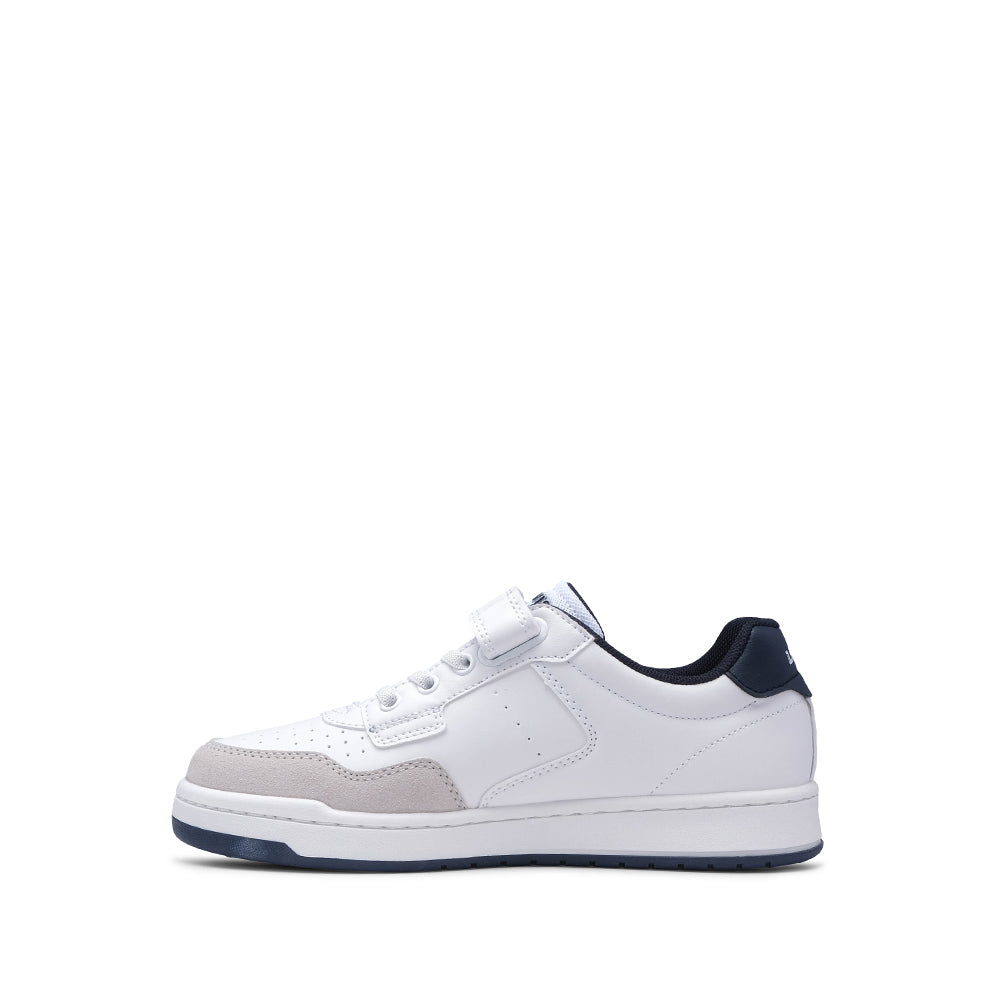 Sapatilha Casual Criança Pele Sintética Branco E Azul