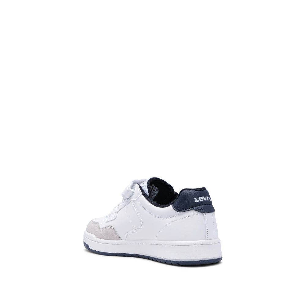 Sapatilha Casual Criança Pele Sintética Branco E Azul