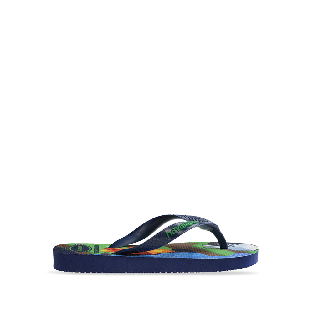 Chinelo Praia Criança Minecraft Azul Marinho