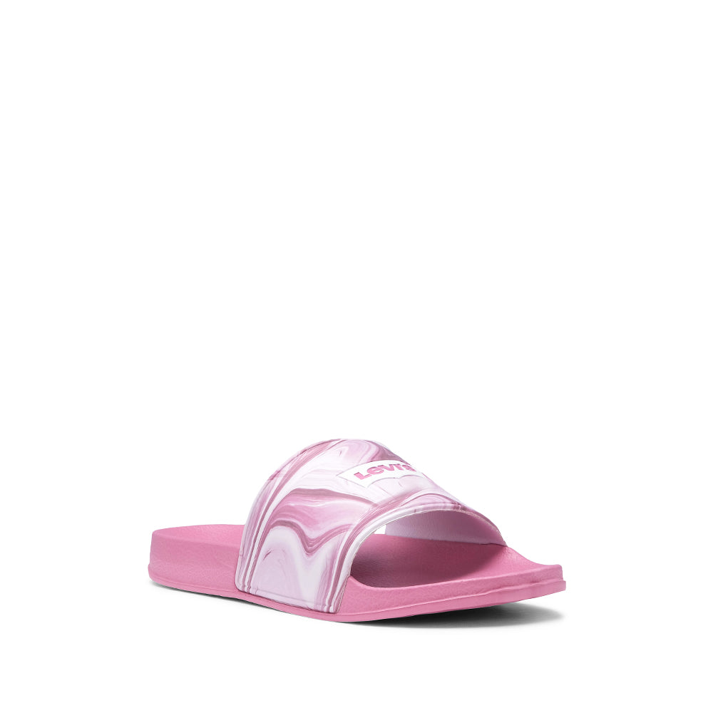 Chinelo Salto Raso Criança Pele Sintética Rosa