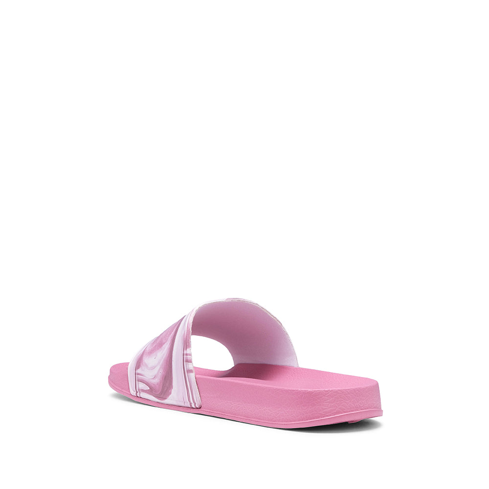 Chinelo Salto Raso Criança Pele Sintética Rosa