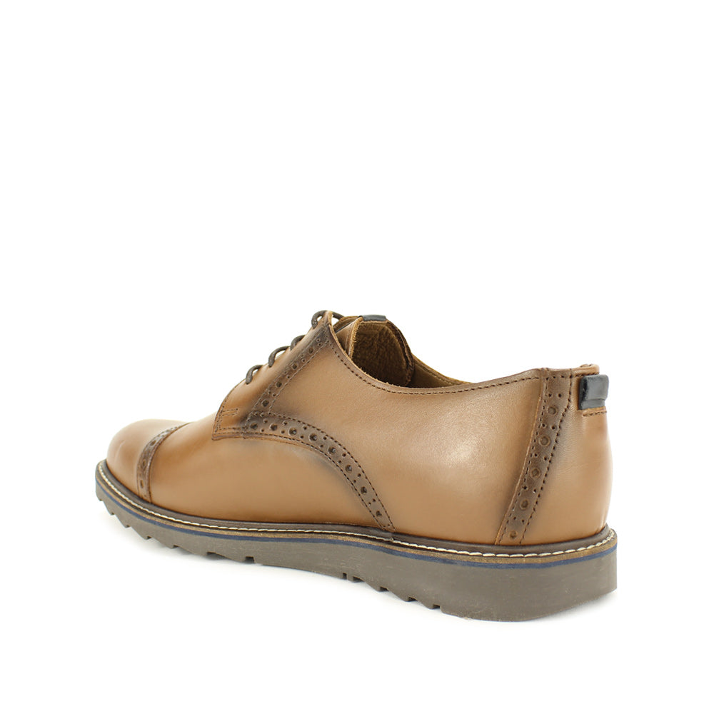 Sapato Casual Homem Pele Cognac