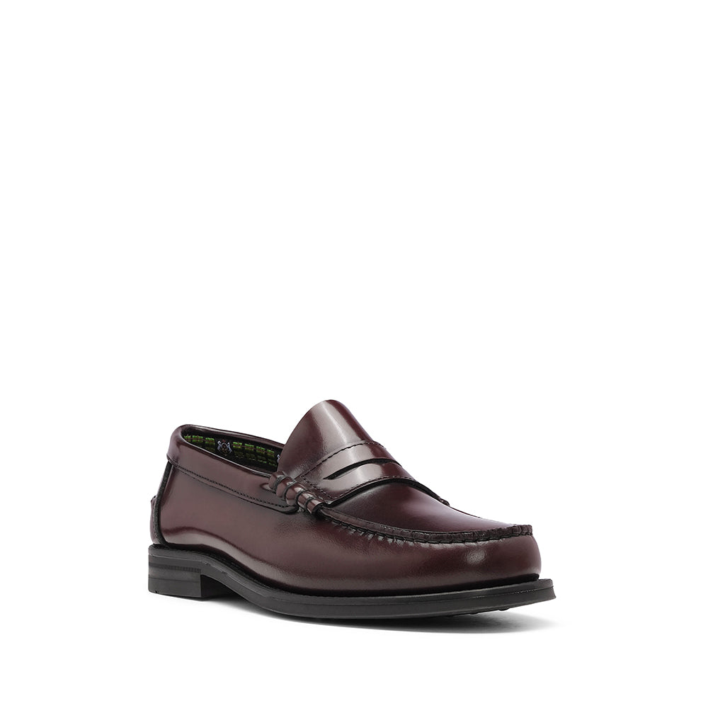 Sapato Mocassim Homem Polido Bordeaux