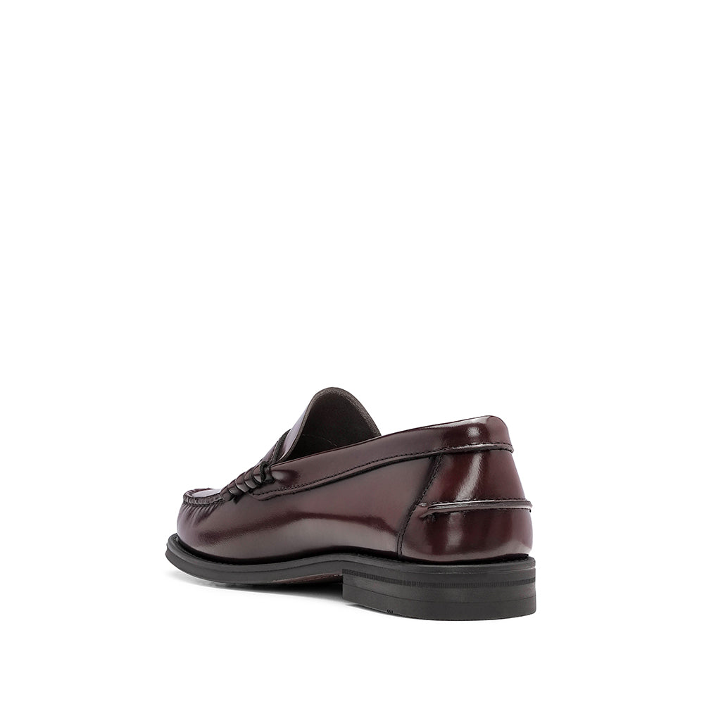 Sapato Mocassim Homem Polido Bordeaux