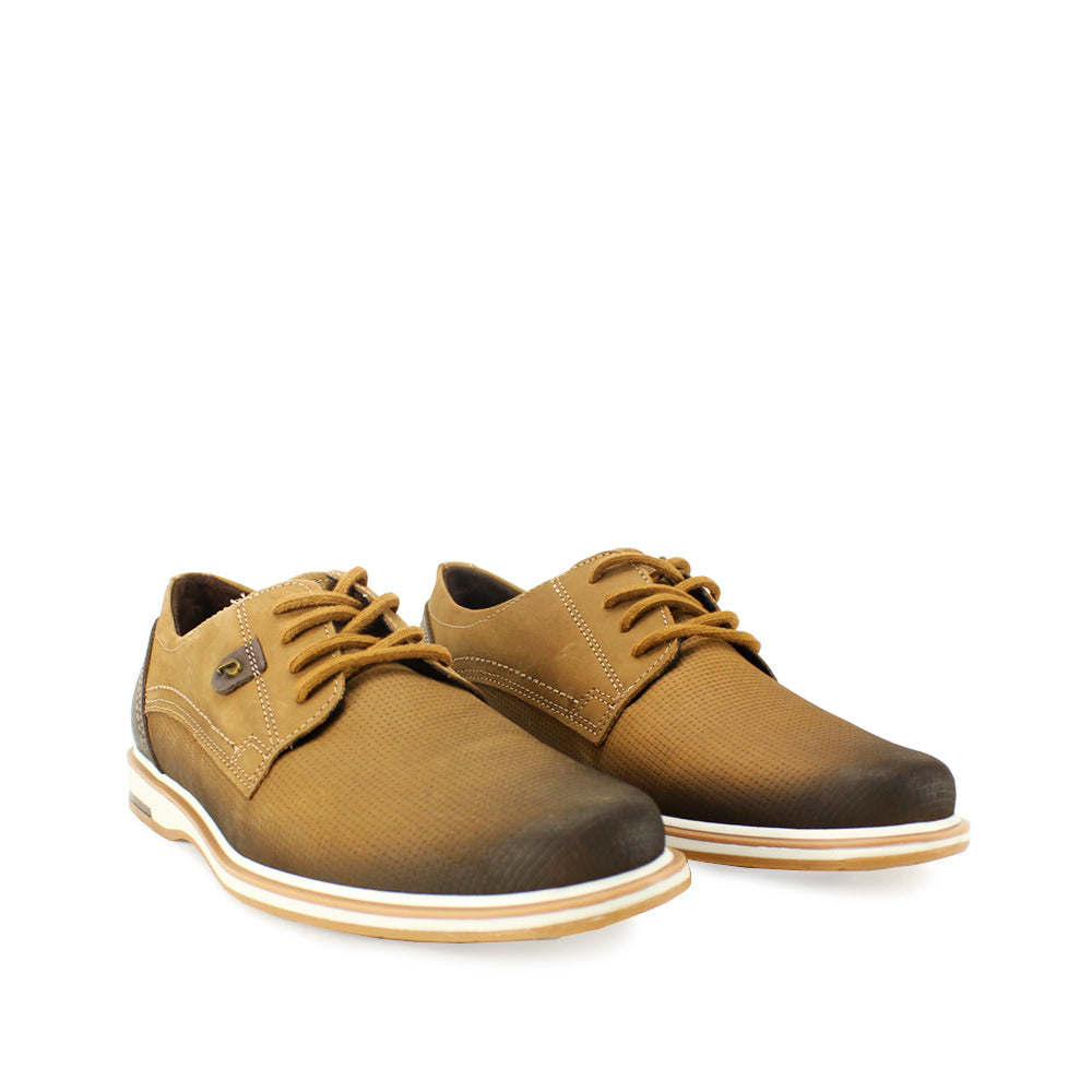 Sapato Casual Homem Nobuck Camel