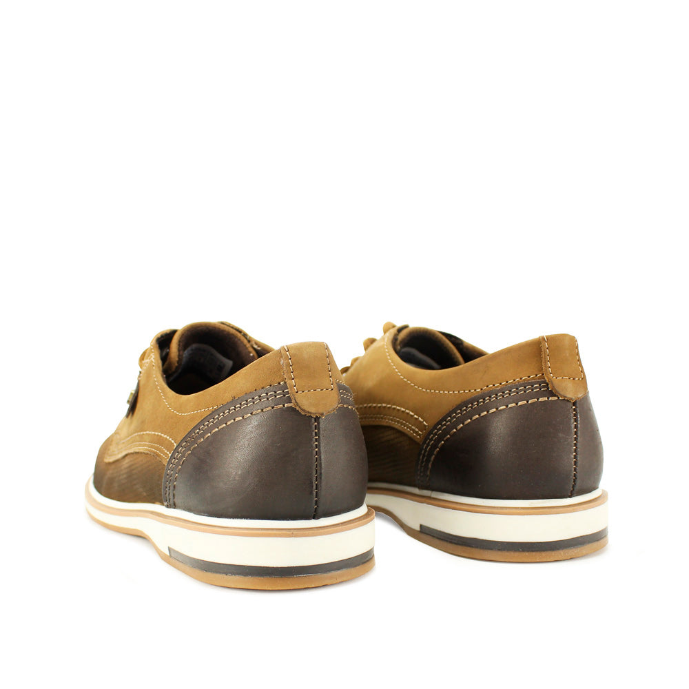 Sapato Casual Homem Nobuck Camel