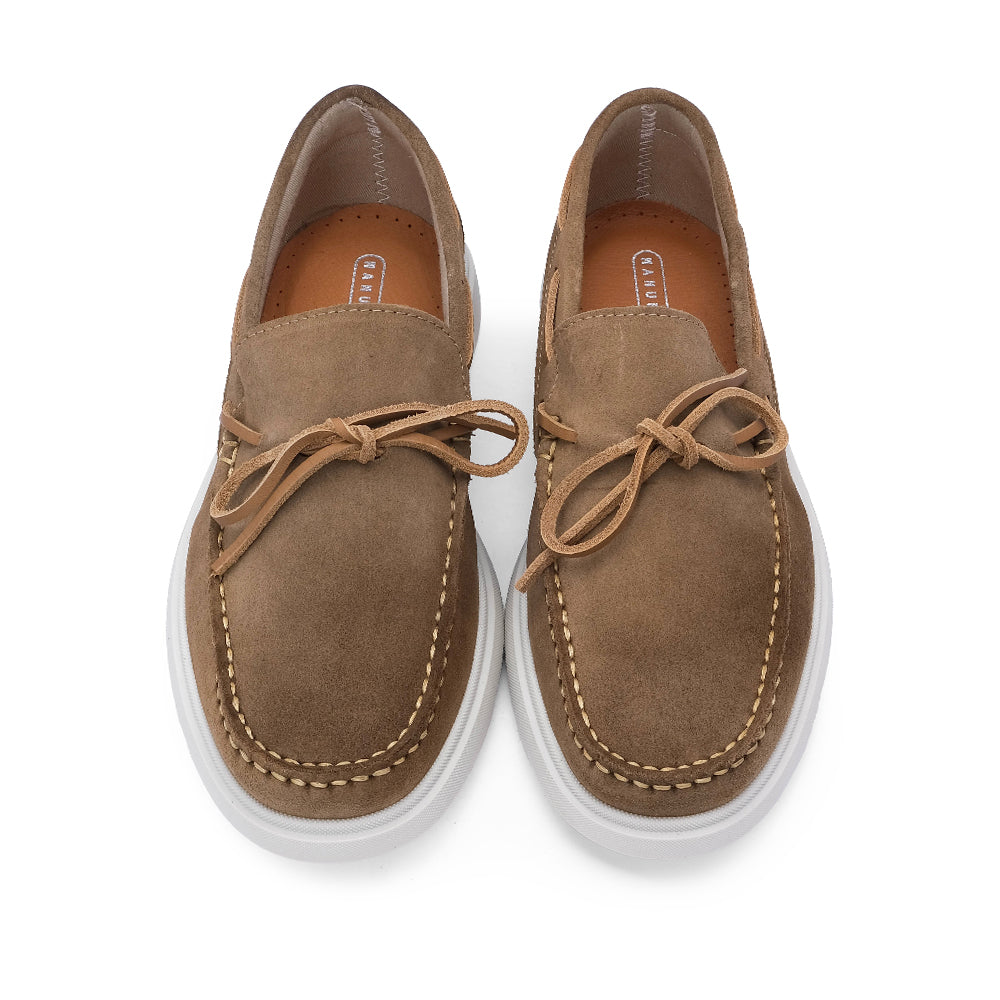 Sapato Vela Homem Camurça Taupe