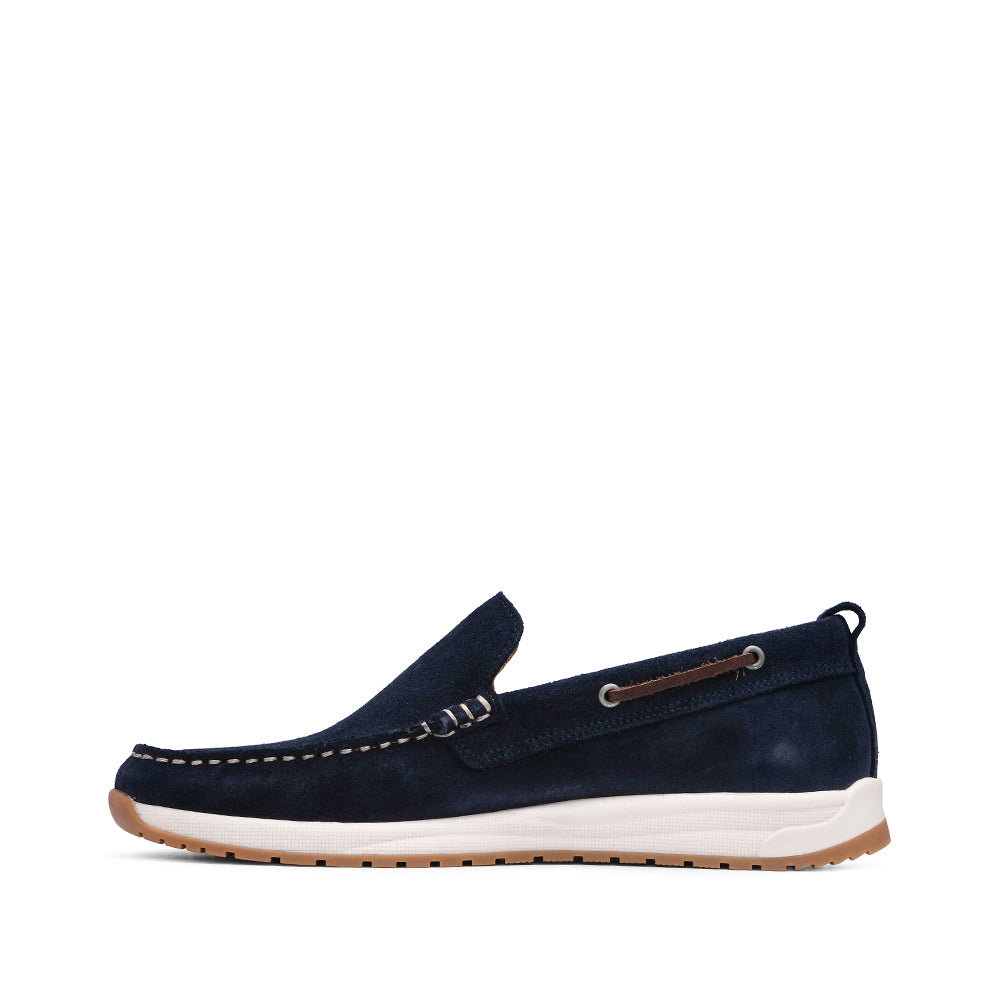 Sapato Casual Homem Camurça Azul