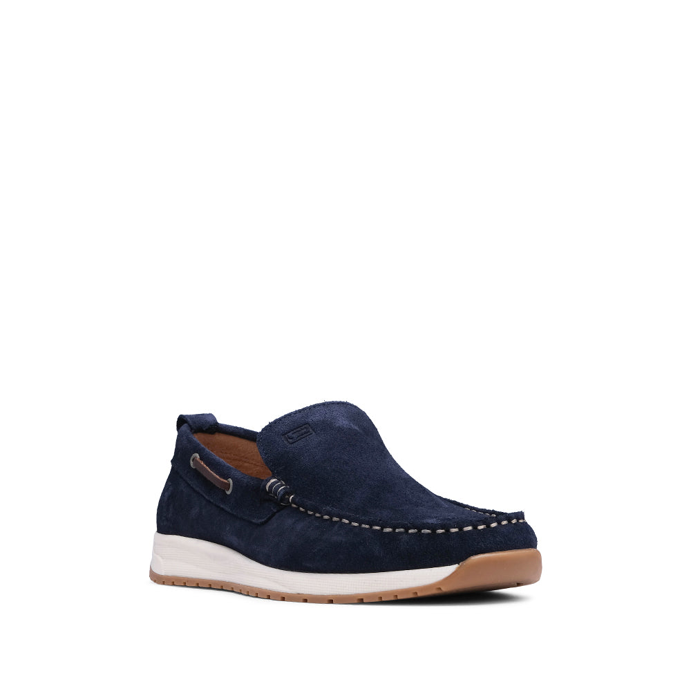 Sapato Casual Homem Camurça Azul