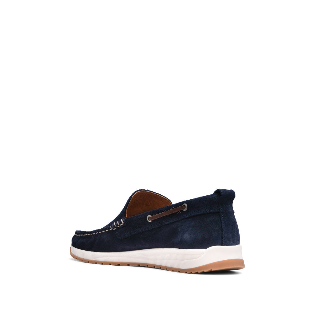 Sapato Casual Homem Camurça Azul