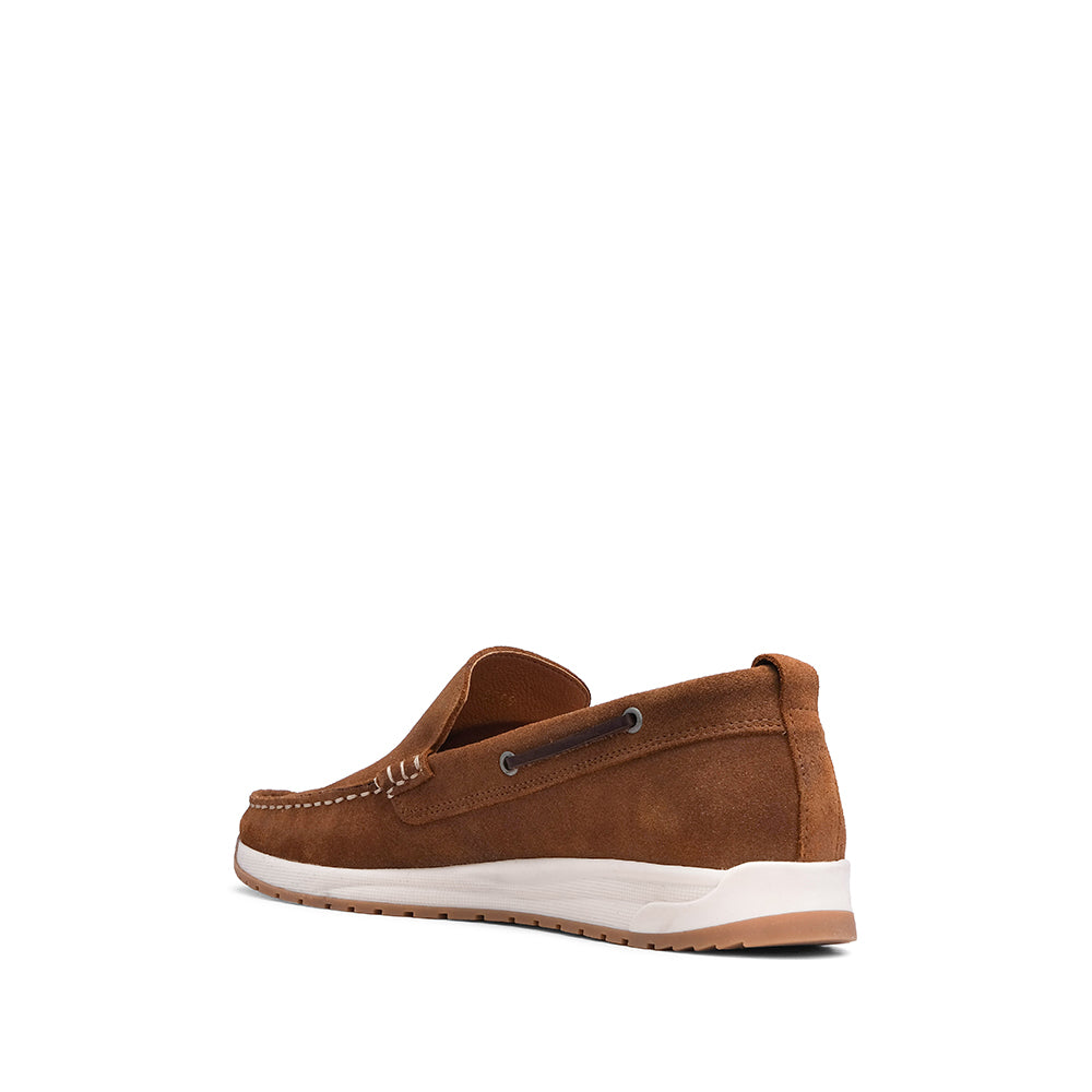 Sapato Casual Homem Camurça Camel