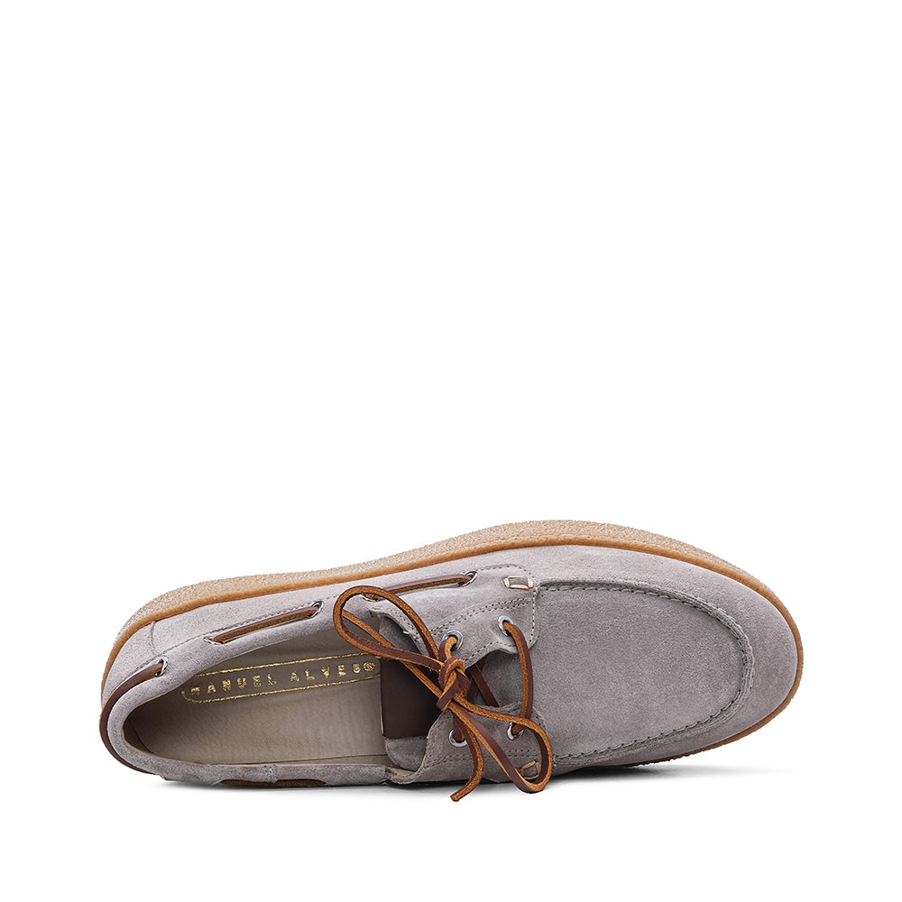 Sapato Casual Homem Camurça Taupe