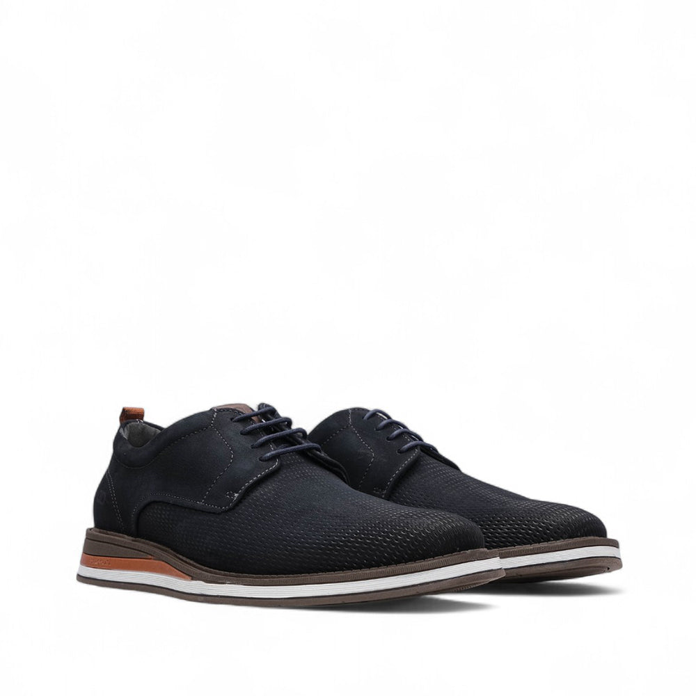 Sapato Casual Homem Pele Azul Marinho