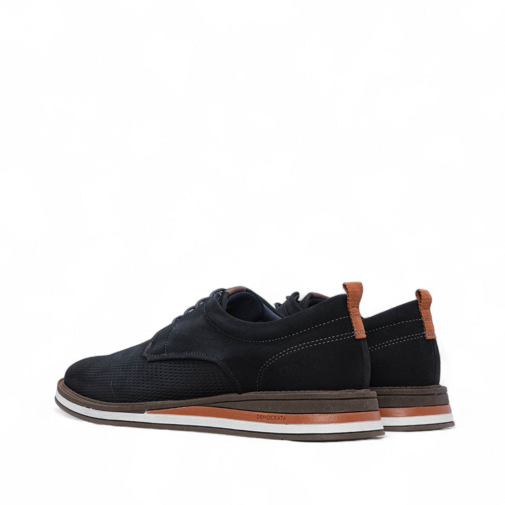 Sapato Casual Homem Pele Azul Marinho