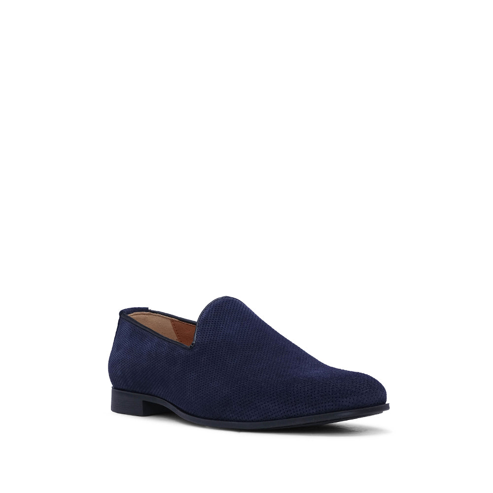 Sapato Mocassim Homem Camurça Azul Marinho