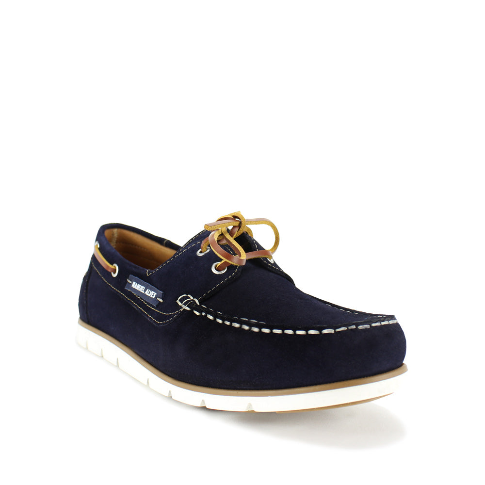 Sapato Vela Homem Camurça Azul