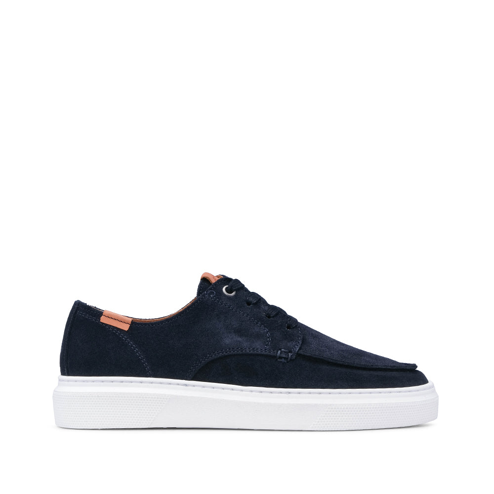 Sapato Casual Homem Camurça Azul Marinho