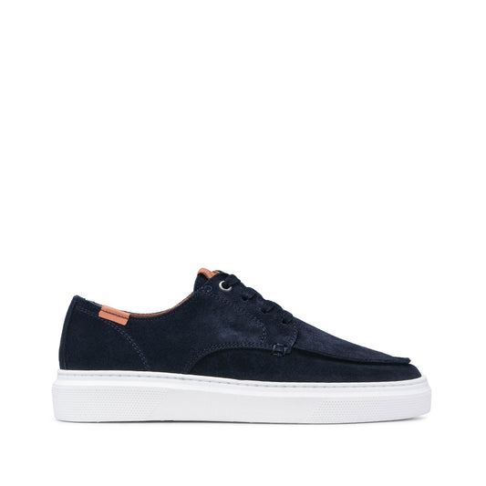 Sapato Casual Homem Camurça Azul Marinho