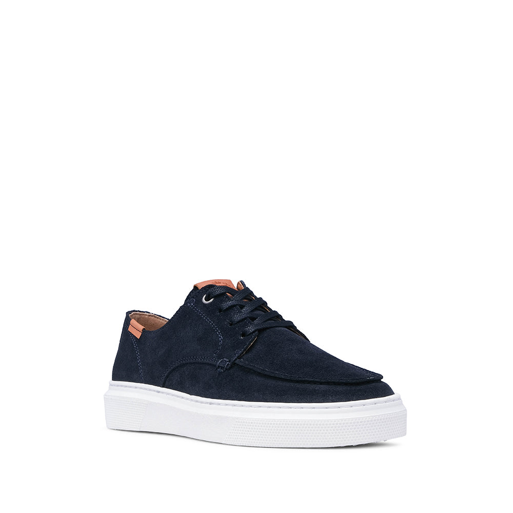Sapato Casual Homem Camurça Azul Marinho