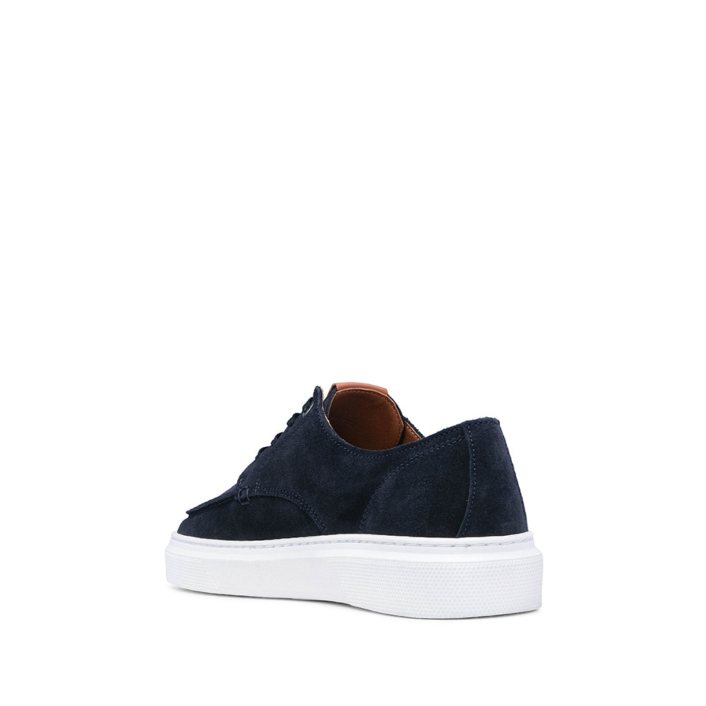 Sapato Casual Homem Camurça Azul Marinho
