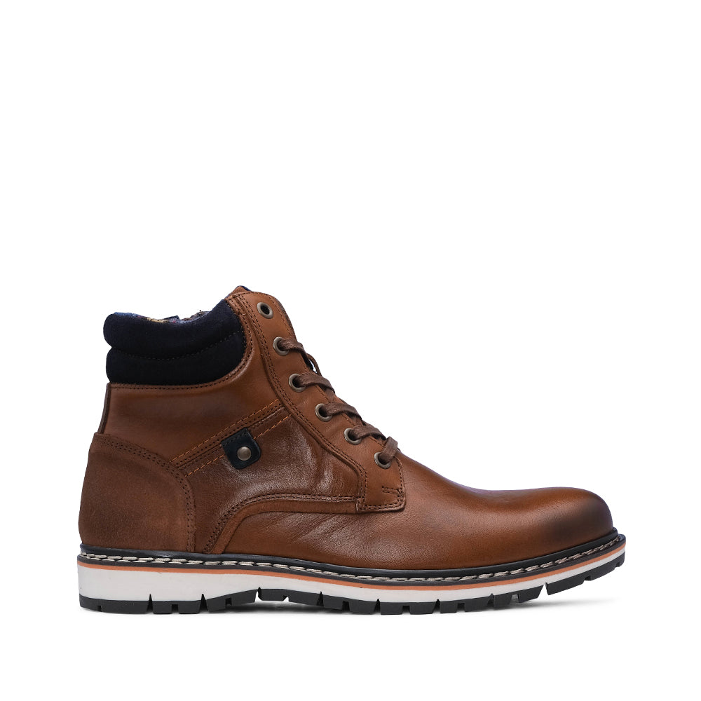Botim Casual Homem Pele Cognac