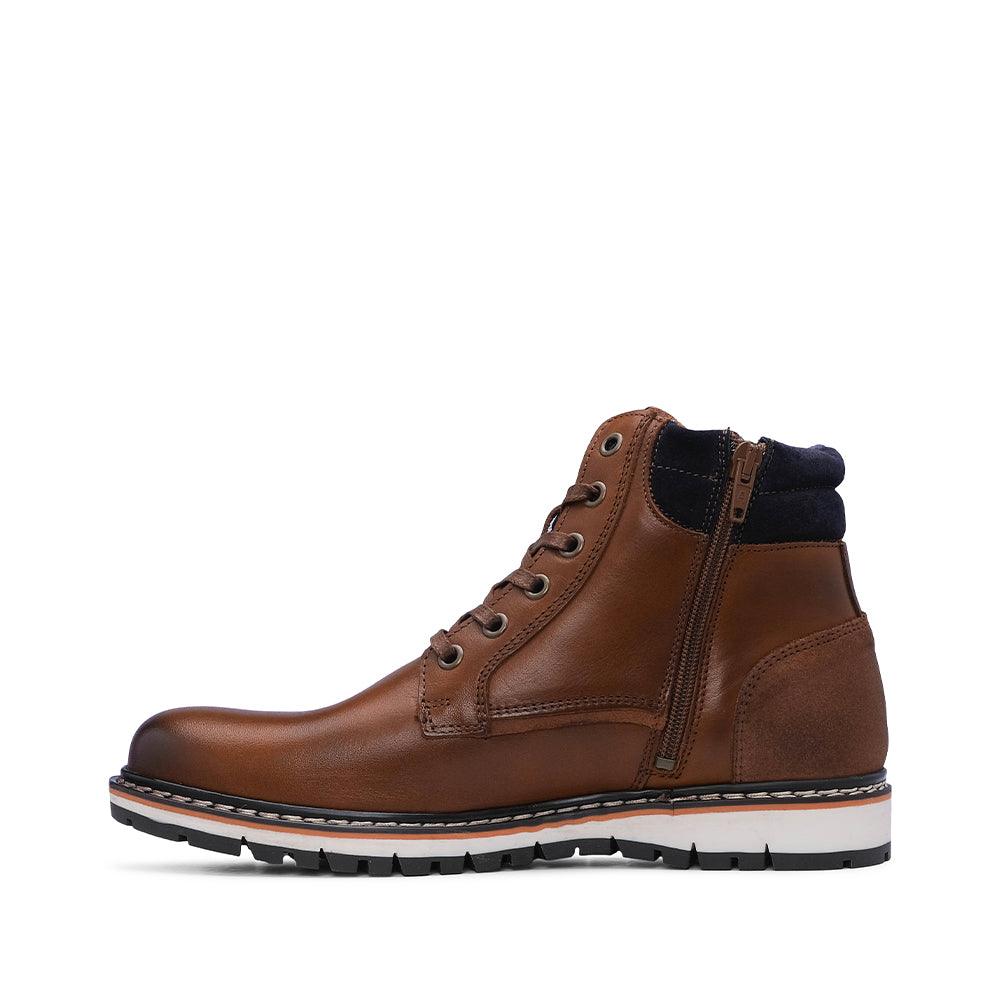 Botim Casual Homem Pele Cognac