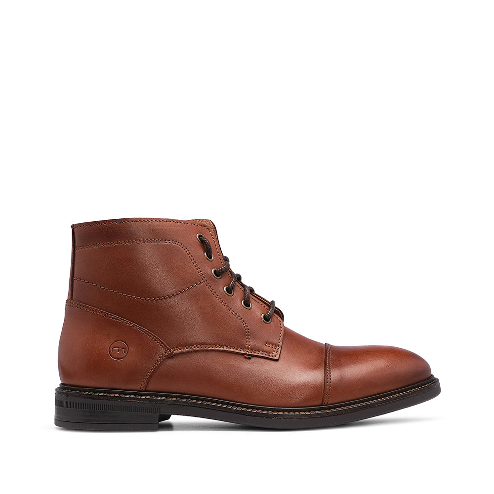 Botim Casual Homem Pele Cognac