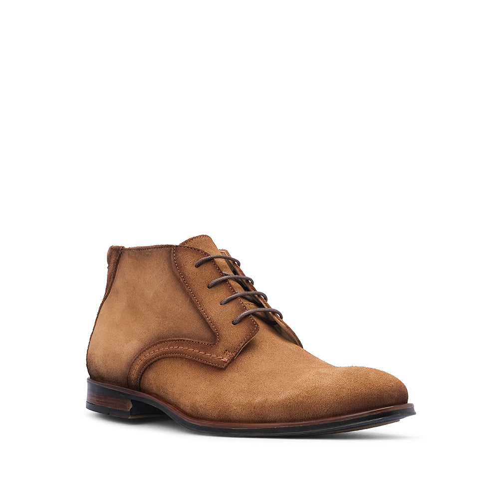 Botim Casual Homem Camurça Camel