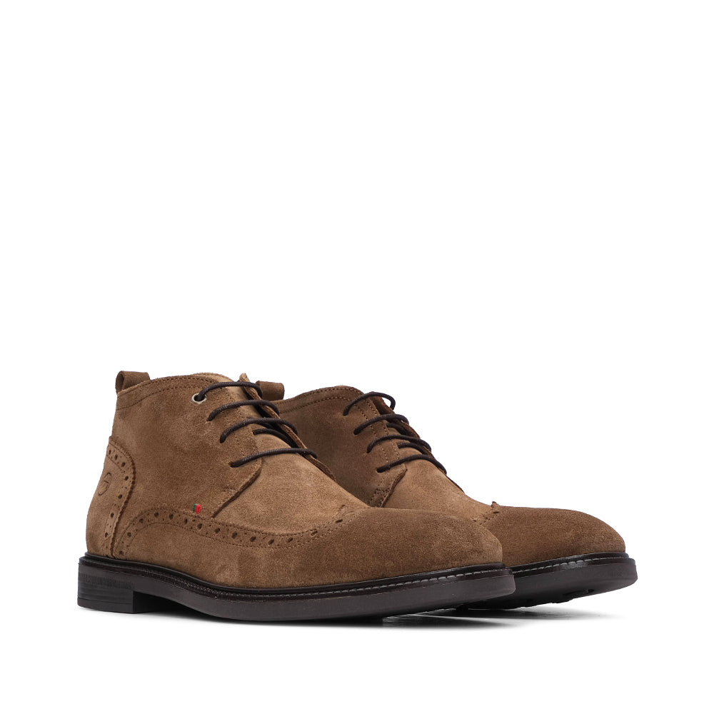 Botim Casual Homem Camurça Camel