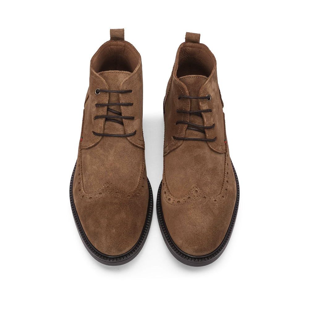 Botim Casual Homem Camurça Camel