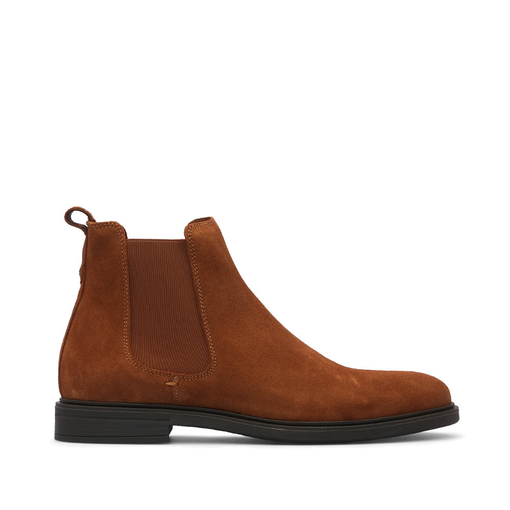 Botim Casual Homem Camurça Cognac
