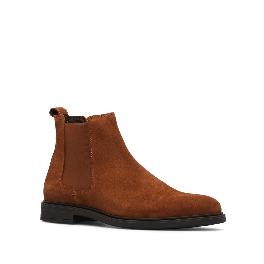 Botim Casual Homem Camurça Cognac