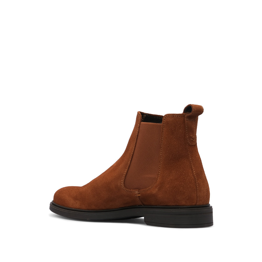 Botim Casual Homem Camurça Cognac