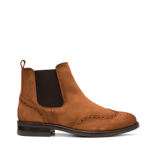 Botim Casual Homem Camurça Camel