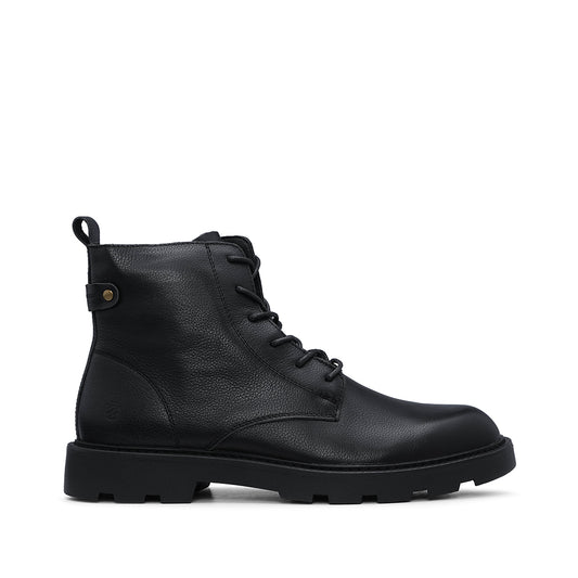 Bota Casual Homem Pele Preto