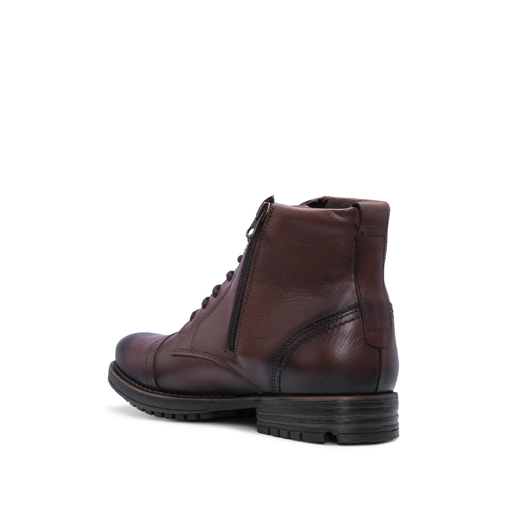 Bota Casual Homem Pele Castanho