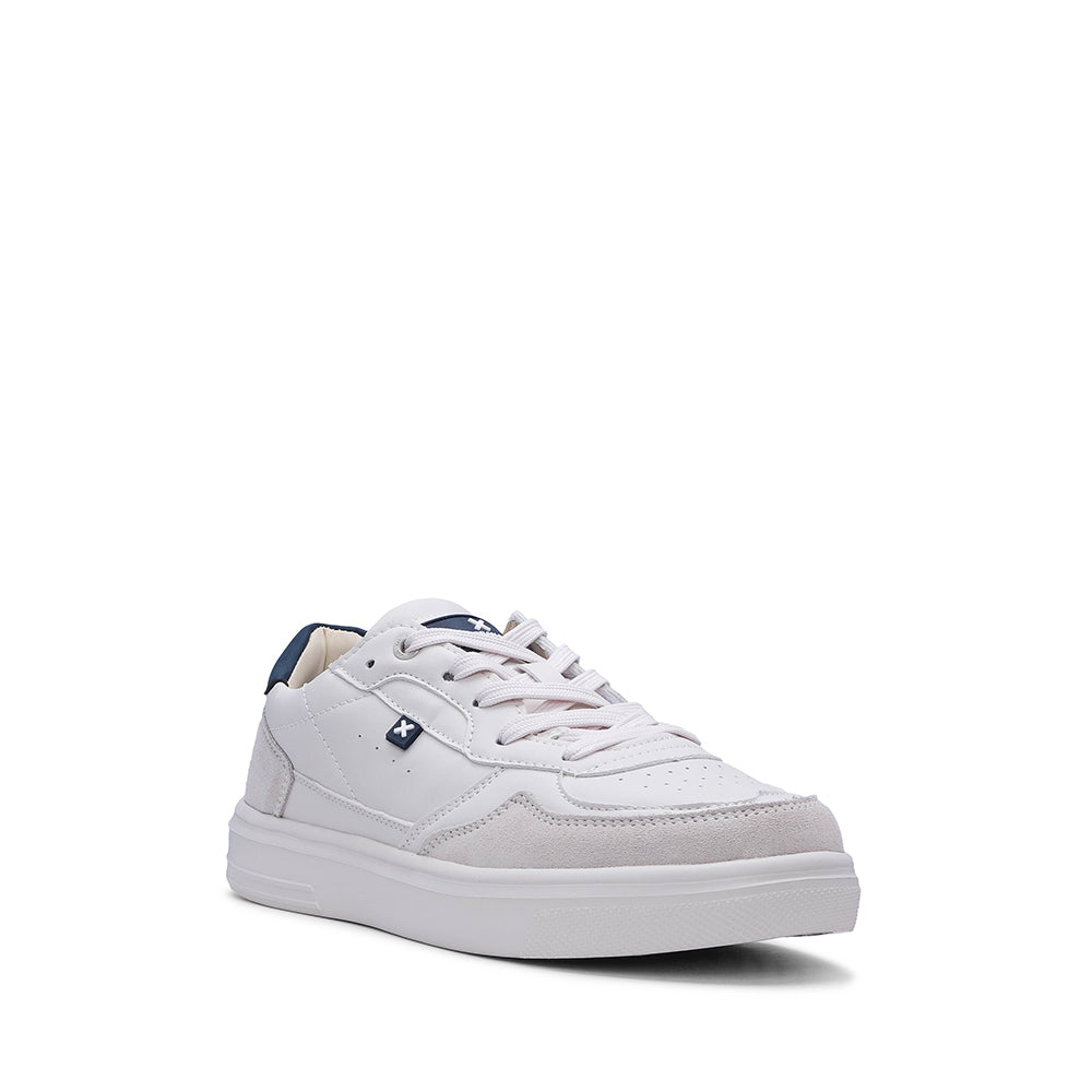 Sapatilha Casual Homem Pele Sintética Branco E Azul