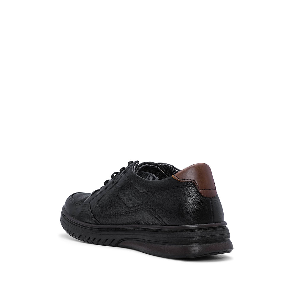 Sapatilha Casual Homem Pele Preto