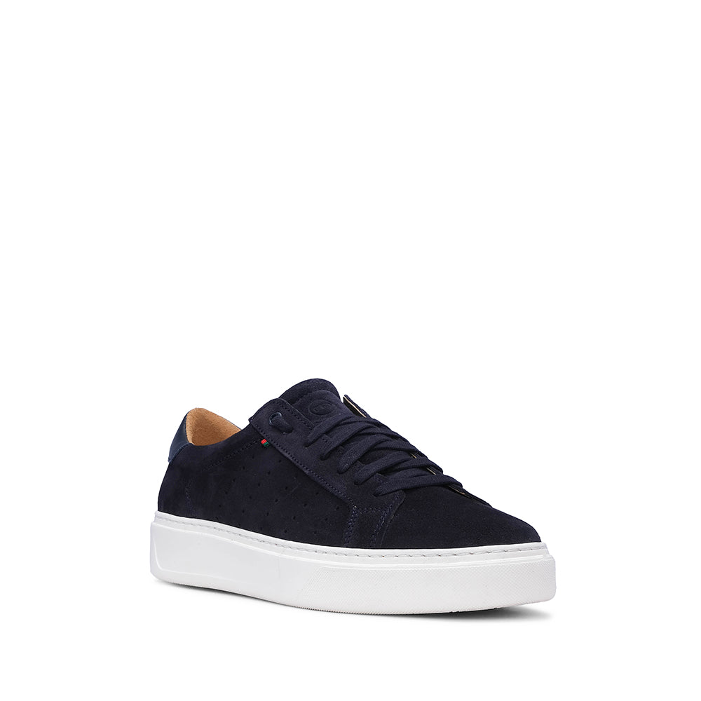 Sapatilha Casual Homem Camurça Azul Marinho