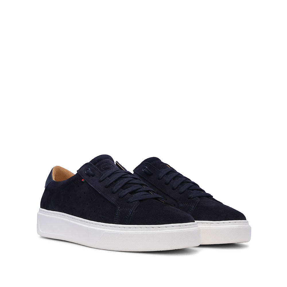 Sapatilha Casual Homem Camurça Azul Marinho