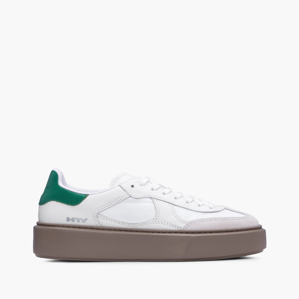 Sapatilha Casual Homem Pele Branco E Ver