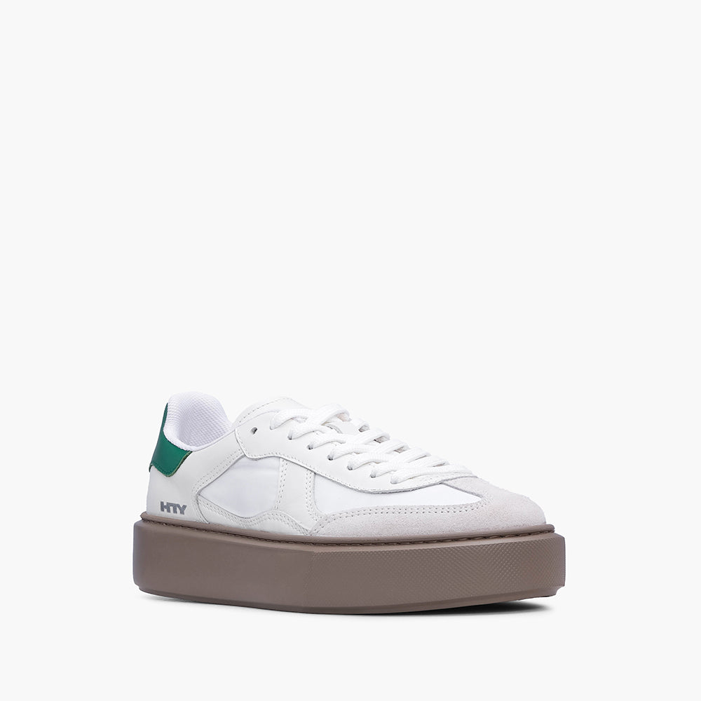 Sapatilha Casual Homem Pele Branco E Ver