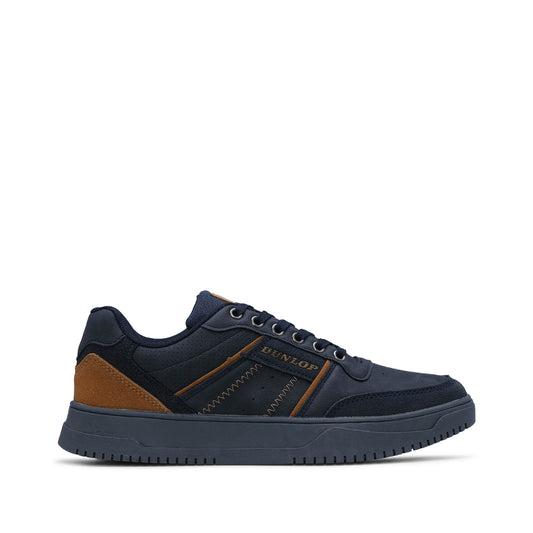 Sapatilha Casual Homem Pele Azul Marinho